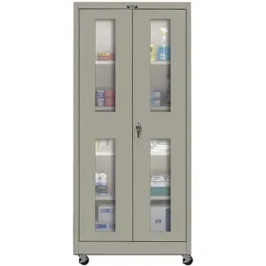 HALLOWELL 415S24SVMA-HG Mobile Storage Cabinet 36 x 24 Clearview | AC6KBN 34C262