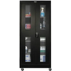 HALLOWELL 425S24SVMA-ME Mobile Storage Cabinet 48 x 24 Black | AC6JZM 34C215