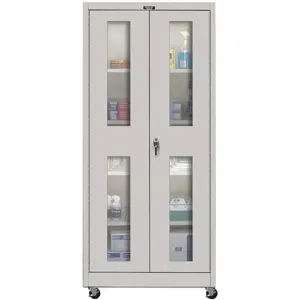 HALLOWELL 825S24SVM-PL-AM Mobile Storage Cabinet 48 x 24 Clearview | AC6JKA 34A443