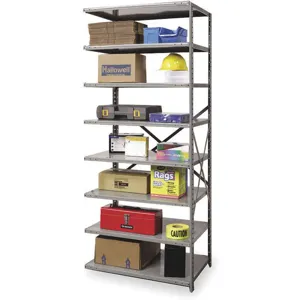 HALLOWELL A7713-12HG Add On Shelving 87 Inch Height 48 Inch Width 12 Inch Depth | AA9AER 1BLH4