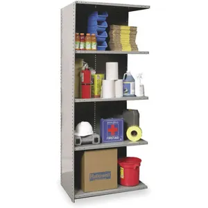 HALLOWELL A4520-18HG Add On Shelving 87 Inch Height 36 Inch Width 18 Inch Depth | AA9AGF 1BLN4