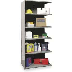 HALLOWELL A4521-24HG Add On Shelving 87 Inch Height 36 Inch Width 24 Inch Depth | AA9AGP 1BLP3