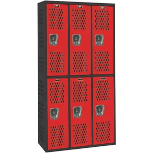 HALLOWELL AWA282-222 Box Locker (3) Wide (6) Openings Steel | AH6AYU 35UW95