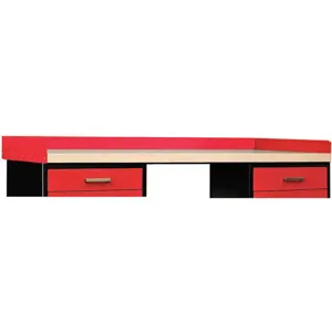 HALLOWELL FKSBRK7224RR-HT Side/back Rail Kit 72w x 24d x 4-1/2h Red | AF2ULZ 6XXV4