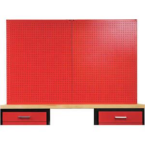 HALLOWELL FKWPB60RR-HT Pegboard Round 44-1/4 Inch H 60 Inch Width Red | AF2UMB 6XXV6