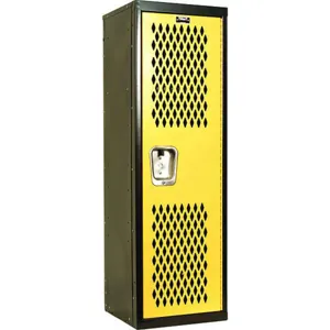 HALLOWELL HTL151548-1MT Home Team Locker Black /Yellow Ventilated | AH6AWL 35UW42