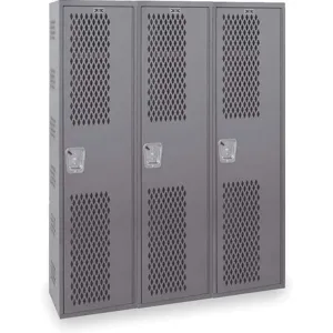 HALLOWELL HWBA882-111HG Ventilated Wardrobe Locker 54 Inch Width Gray | AC2ZQX 2PGY7