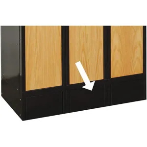 HALLOWELL KCFB12ME Locker Front Base W 12 Inch H 6 Inch Black | AD9VUW 4VER4