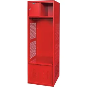 HALLOWELL KSBF482-1A-C-RR Gear Locker Assembled 24 x 18 x 72 Red | AC7XDA 38Y827