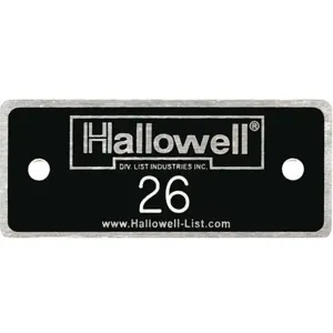 HALLOWELL NPH26-50 Number Plate Numbers 26 to 50 Aluminium | AH9ADH 39EP19