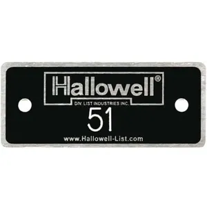 HALLOWELL NPH51-100 Number Plate Numbers 51 to 100 Aluminium | AH9ADF 39EP17