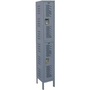 HALLOWELL U1818-2HDV-HG Ventilated Wardrobe Locker Two 18 Inch Width | AD9VRY 4VEJ5