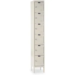 HALLOWELL U1288-6PT Box Locker Unassembled 12 Inch Width 18 Inch D | AD7YLJ 4HE23