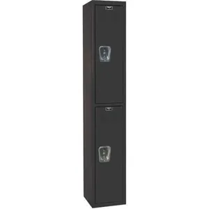 HALLOWELL U1282-2ME Black Tie Locker Black 12 Inch Width x 18 Inch Depth x 72 Inch Height | AH6AWR 35UW47