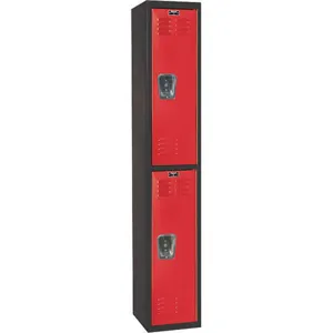 HALLOWELL U1282-2MR Black Tie Locker Black /Red Unassembled | AH6AWU 35UW49