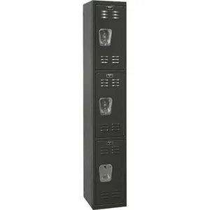 HALLOWELL U1282-3A-ME Black Tie Locker Black 12 Inch Width x 18 Inch Depth x 72 Inch Height | AH6AXW 35UW74