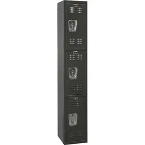 HALLOWELL U1282-3ME Black Tie Locker Black 12 Inch Width x 18 Inch Depth x 72 Inch Height | AH6AWV 35UW50