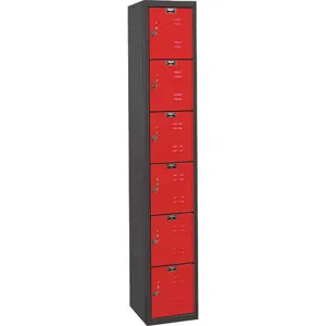 HALLOWELL U1282-6A-MR Black Tie Locker Black /Red Assembled | AH6AYB 35UW79