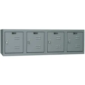 HALLOWELL U1482-4WM-HG Wall Mounted Box Locker 48 Inch Width 18 Inch D | AD9VWN 4VEW7