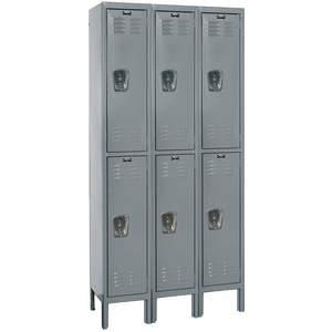 HALLOWELL U3256-2HG Wardrobe Locker (3) Wide (6) Openings | AD9VVC 4VET1
