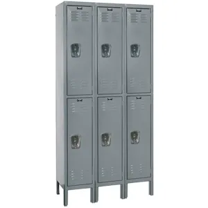 HALLOWELL U3286-2A-HG Wardrobe Locker (3) Wide (6) Openings | AD9VVL 4VET9