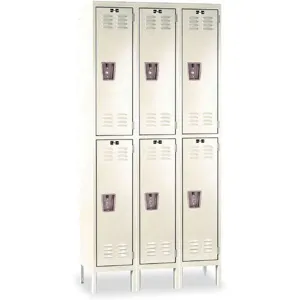 HALLOWELL U3558-2A-PT Wardrobe Locker (3) Wide (6) Openings | AA8URW 1AEJ8