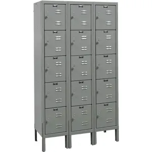 HALLOWELL U3256-5HG Box Locker Unassembled 5 Tier 36 Inch Width | AD9VVT 4VEU6