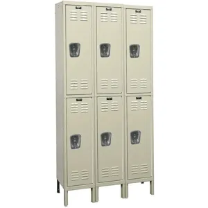 HALLOWELL U3228-2G-PT Wardrobe Locker (3) Wide (6) Openings | AD9VQH 4VEE4