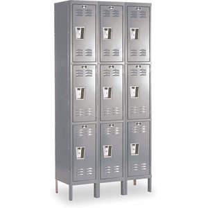 HALLOWELL U3228-3HG Wardrobe Locker (3) Wide (9) Openings | AD7XZD 4HB80