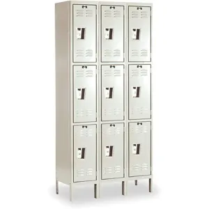 HALLOWELL U3228-3A-PT Wardrobe Locker (3) Wide (9) Openings | AD7XZR 4HB92