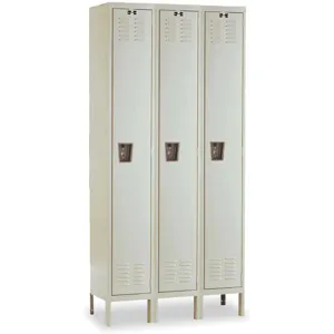 HALLOWELL U3286-1A-PT Wardrobe Locker (3) Wide (3) Openings | AA8UQV 1AED5