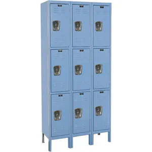 HALLOWELL U3258-3A-MB Wardrobe Locker (3) Wide (9) Openings | AD7YLB 4HE16