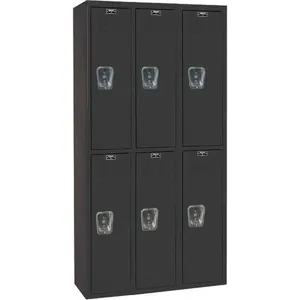 HALLOWELL U3282-2A-ME Black Tie Locker Black 36 Inch Width x 18 Inch Depth x 72 Inch Height | AH6AYF 35UW83