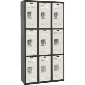 HALLOWELL U3282-3MP Black Tie Locker Black /Light Grey | AH6AXJ 35UW63