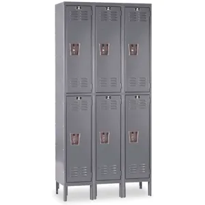 HALLOWELL U3558-2HG Wardrobe Locker (3) Wide (6) Openings | AA8UQQ 1AEB7