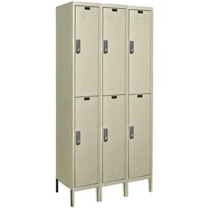 HALLOWELL UEL3258-2PT Wardrobe Locker (3) Wide (6) Openings | AC2ZNZ 2PGR5