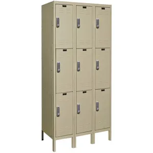 HALLOWELL UEL3288-3A-PT Wardrobe Locker (3) Wide (9) Openings | AC2ZQJ 2PGW1