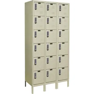 HALLOWELL UEL3258-6PT Box Locker Unassembled 6 Tier 36 Inch Width | AC2ZPM 2PGT8