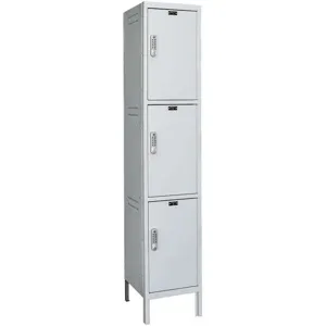 HALLOWELL UELBP1888-3A-PL Box Locker 18 Inch Width x 18 Inch Depth x 78 Inch Height Light Grey | AH2XAP 30LW29