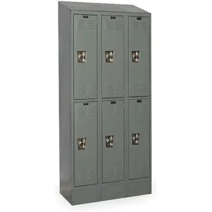 HALLOWELL URB3288-2ASB-HG Wardrobe Locker (3) Wide (6) Openings | AC2ZFJ 2PFP2