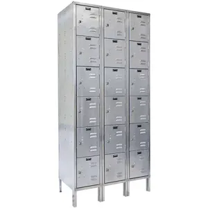 HALLOWELL USS3288-6A Box Locker Assembled 6 Tier 10-1/2 Inch Height | AA6PEB 14L075