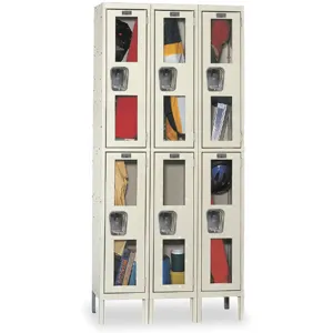 HALLOWELL USV3228-2A-PT Wardrobe Locker (3) Wide (6) Openings | AD7YPQ 4HE98