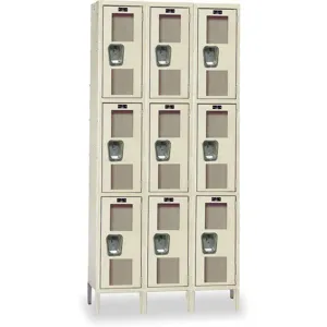 HALLOWELL USV3288-3A-PT Wardrobe Locker (3) Wide (9) Openings | AD8BNE 4HU14