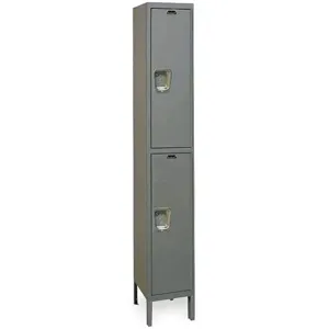 HALLOWELL UY1258-2A-HG Wardrobe Locker Assembled 2 Tier 1-point | AC2ZMX 2PGL7