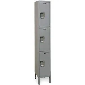 HALLOWELL UY1258-3A-HG Wardrobe Locker Assembled 3 Tier 1-point | AC2ZNK 2PGP1