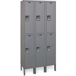 HALLOWELL UY3588-2A-HG Wardrobe Locker Assembled 2 Tier 1-point | AC2ZNE 2PGN5