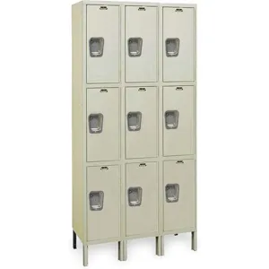 HALLOWELL UY3228-3A-PT Wardrobe Locker Assembled 3 Tier 1-point | AC2ZLZ 2PGJ4