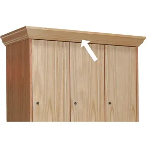 HALLOWELL WCM45W-RO Locker Crown Molding Wood W 45 Inch H 3 In | AD8FLR 4JWY7