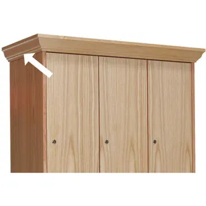 HALLOWELL WCME18W-RO Locker Crown Molding Wood Overall W 3 | AD8FLT 4JWY8