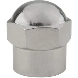 HALTEC N-1202 Chrome Plated Hex Dome Valve Cap - Pack Of 100 | AC6GZH 33W501